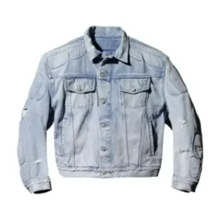 Yeezy Gap Balenciaga Padded Blue Denim Jacket